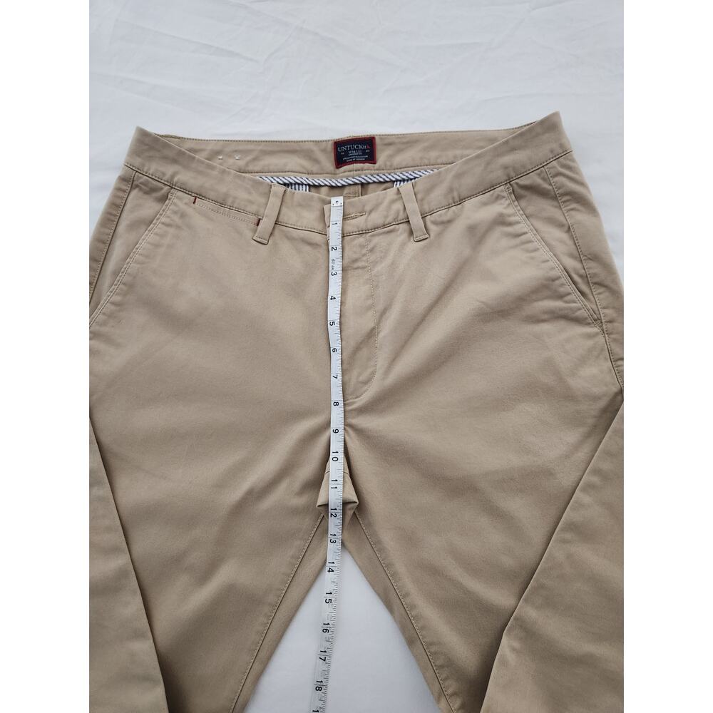 UNTUCKit Men's Relaxed Fit Pants 34x32 Tan Chino Khakis Stretch Business Casual - Picture 6 of 9